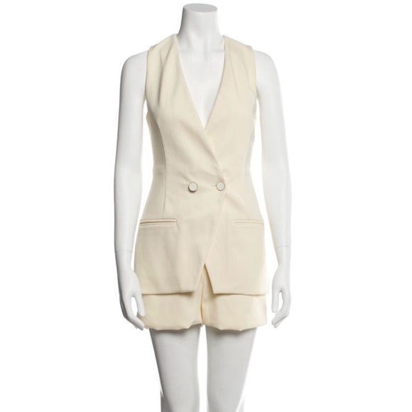 Cushnie Et Ochs Pants - Chic Cream Sleeveless Romper